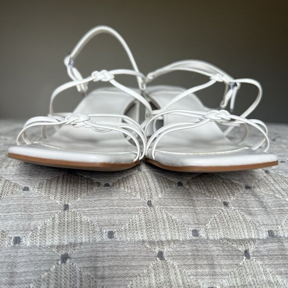 Jeffrey Campbell White Patent Leather Strappy Heeled Sandals Women US 9 Casual - Picture 8 of 14